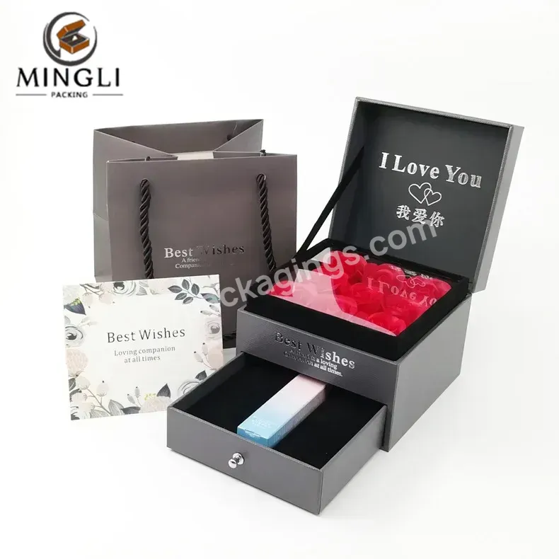 Wholesale Custom Valentine's Day Anniversary Jewelry Wedding Proposal Rose Box Girlfriend Gift Packaging - Buy Romantic Jewelry Box,Jewelry Gift Boxes,Luxury Jewelry Box.
