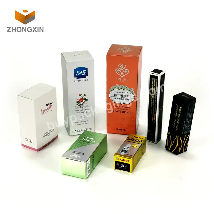 Wholesale Custom White Folding Box Cosmetic Packaging Boxes For Essential Oil Bottle
