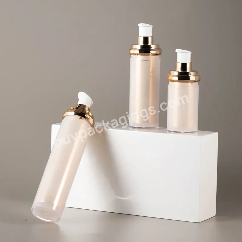 Wholesale Customs Logo Luxury 15ml 30ml 50ml Glod Airless Pump Bottle In Good Price For Cosmetic Skin Care