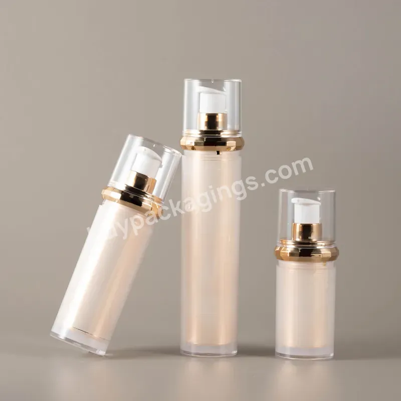 Wholesale Customs Logo Luxury 15ml 30ml 50ml Glod Airless Pump Bottle In Good Price For Cosmetic Skin Care