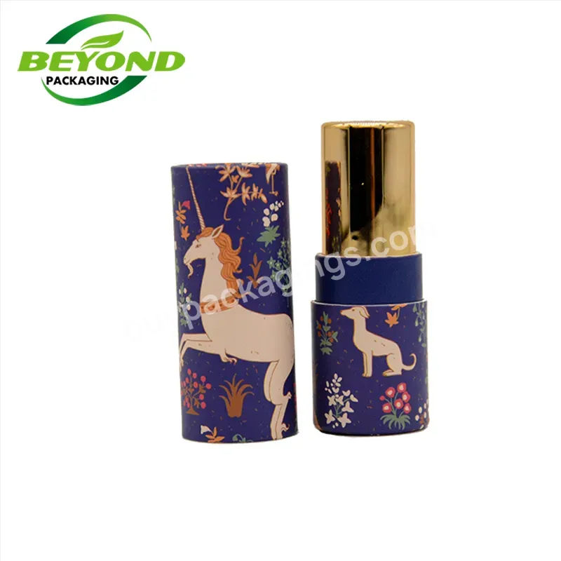 Wholesale Eco Friendly Empty Round Cardboard Roll On Deodorant Stick Container Twist Up Kraft Paper Tube