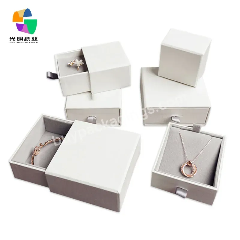 Wholesale Factory Price Eco Friendly Customizable Sliding Gift Jewelry Storage Drawer Boxes For Packaging