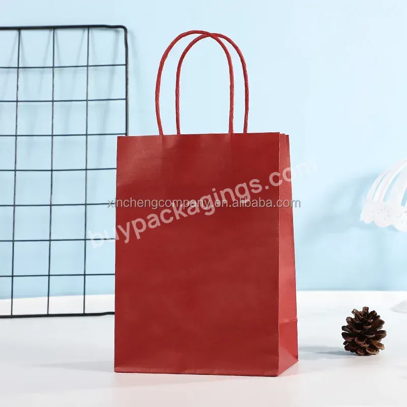 Wholesale Fancy Wedding Party Giveaway Kraft Paper Bag Christmas Brown Paper Gift Bags And Custom Gift Bags