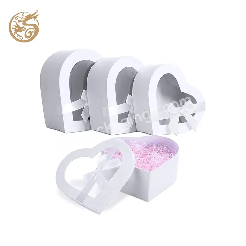 Wholesale High Quality Custom Logo Heart Shape Box For Flower Luxury Heart Flower Gift Box