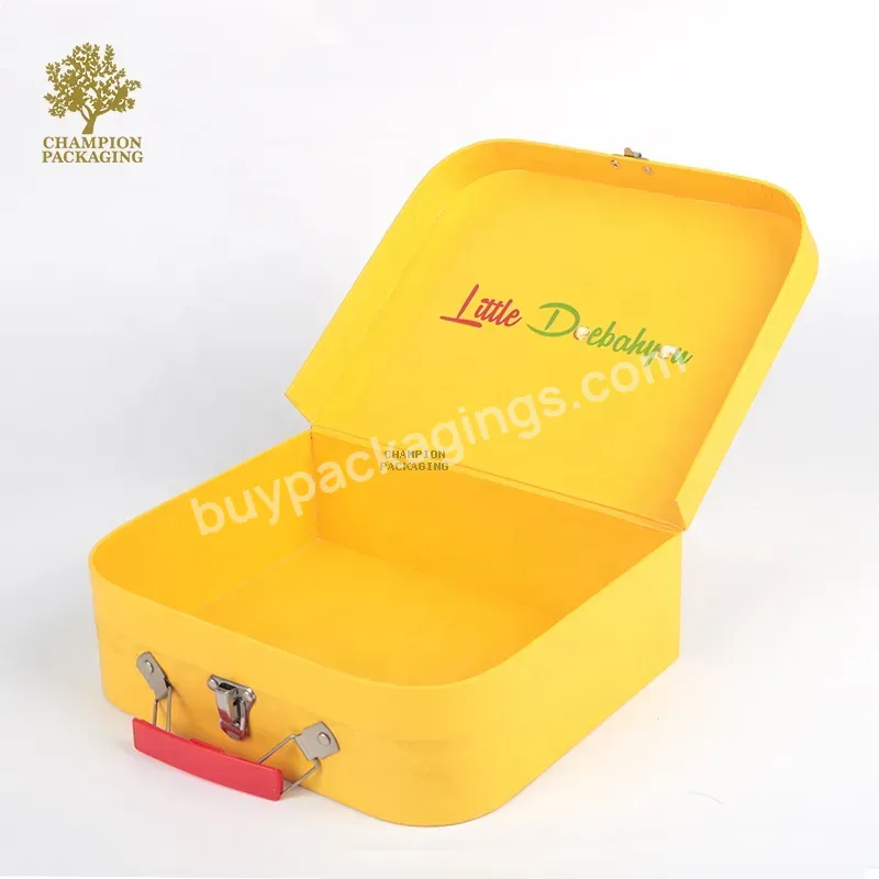 Wholesale High Quality Custom Mini Paper Cardboard Suitcase Shaped Gift Box With Handle