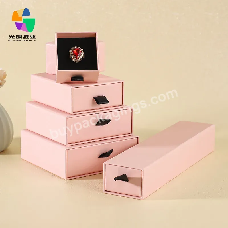 Wholesale Hot Selling Luxury Custom Logo Gift Folding Sliding Jewelry Drawer Box For Packaging