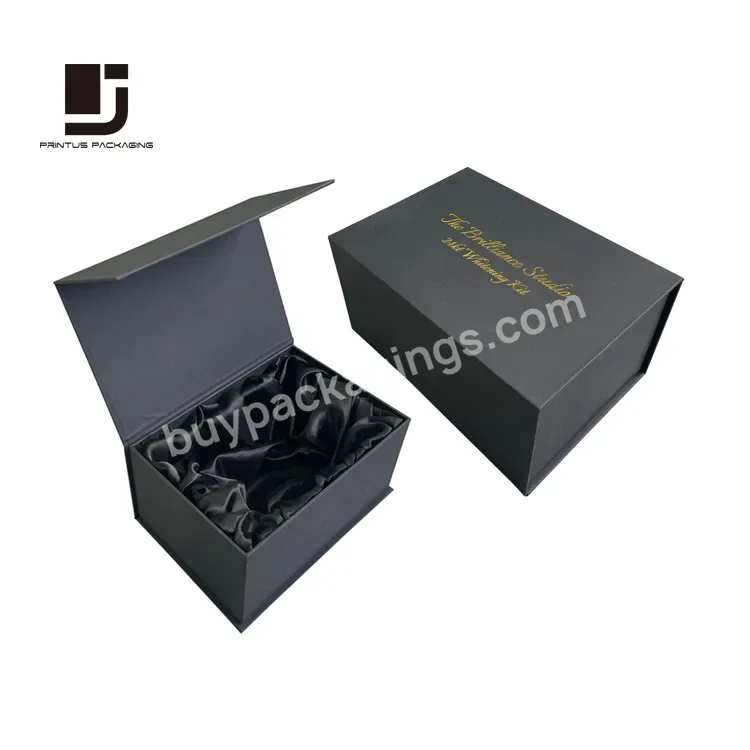 Wholesale Luxury Custom Black Magnetic Packaging Box