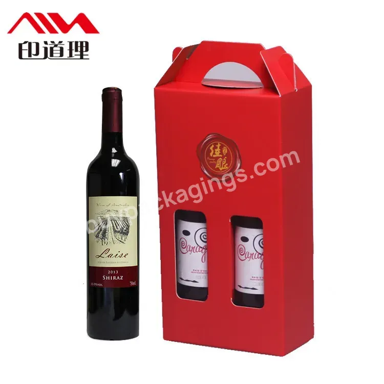 Wholesale Luxury Custom Sublimation Cardboard Red Wine Gift Set Bottle Paper Packaging Box With Logo For Wine