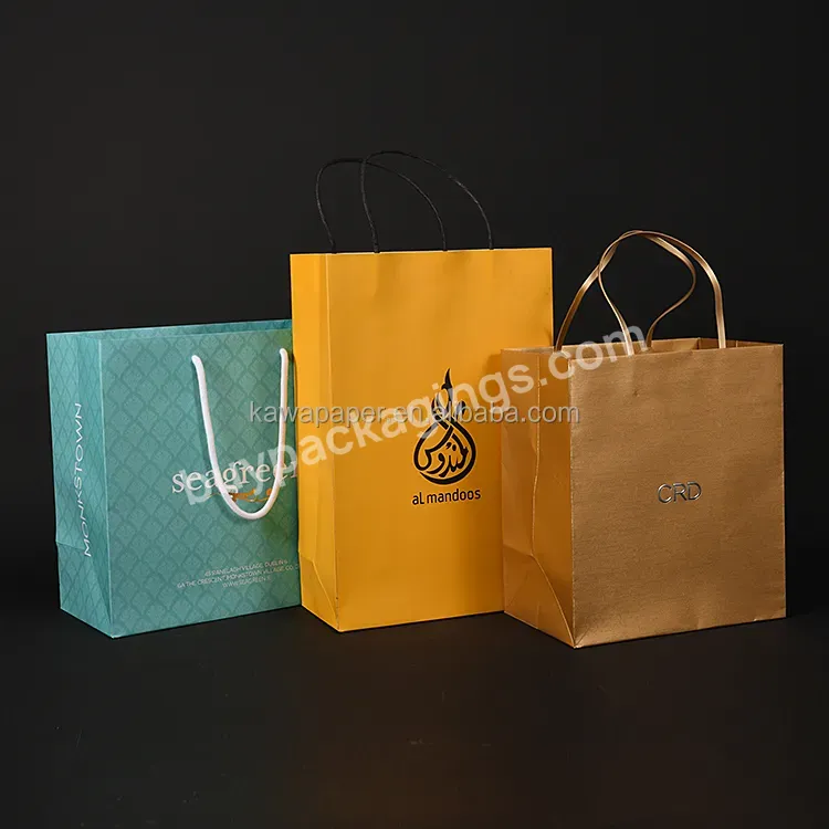 Wholesale Luxury Famous Brand Gift Custom Printed Shopping Paper Bag With Your Own Logo