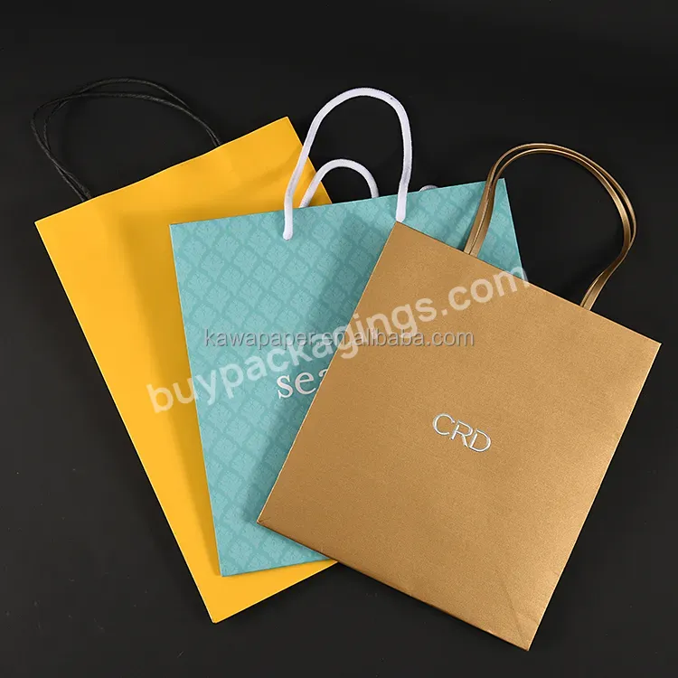 Wholesale Luxury Famous Brand Gift Custom Printed Shopping Paper Bag With Your Own Logo