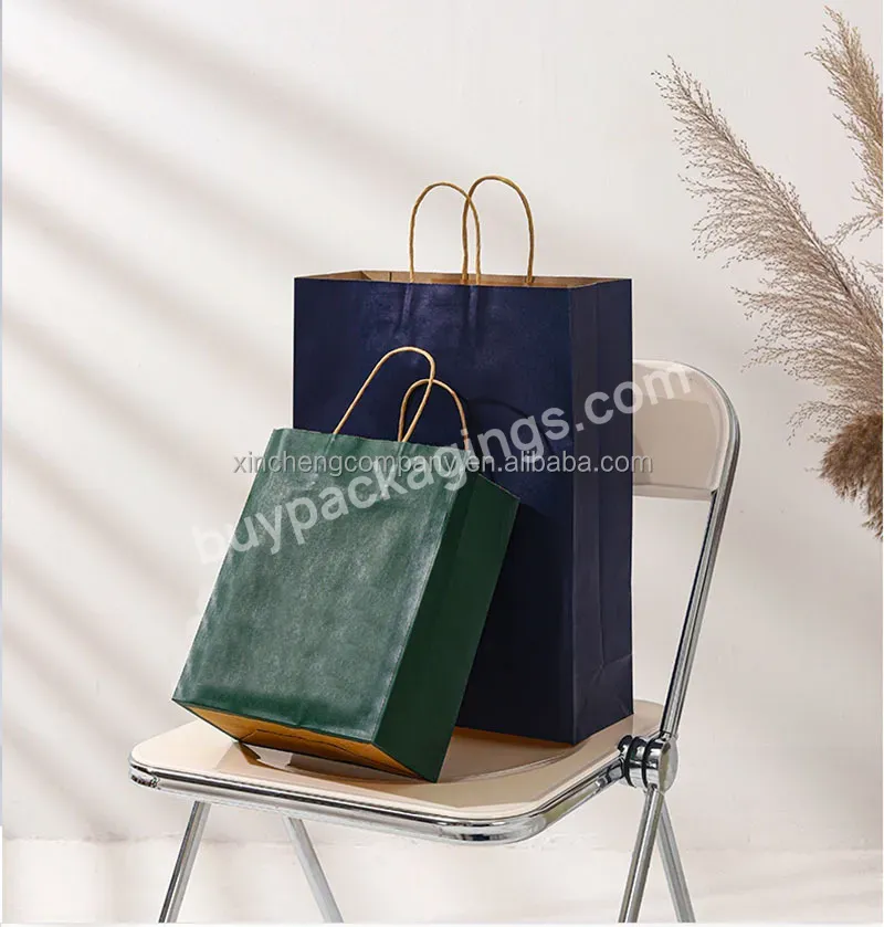 Wholesale Luxury Gift Shopping Art Paper Bags Custom Printed Kraft Paper Bag With Your Own Logo