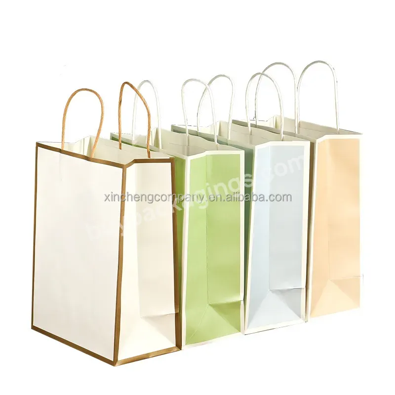 Wholesale Luxury Gift Shopping Art Paper Bags Custom Printed Kraft Paper Bag With Your Own Logo