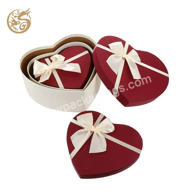 Wholesale Luxury Heart Shape Sets Flower Rose Box Gift Packaging Box