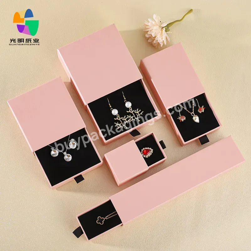 Wholesale Luxury New Design Custom Logo Cardboard Gift Storage Folding Packaging Jewelry Drawer Box