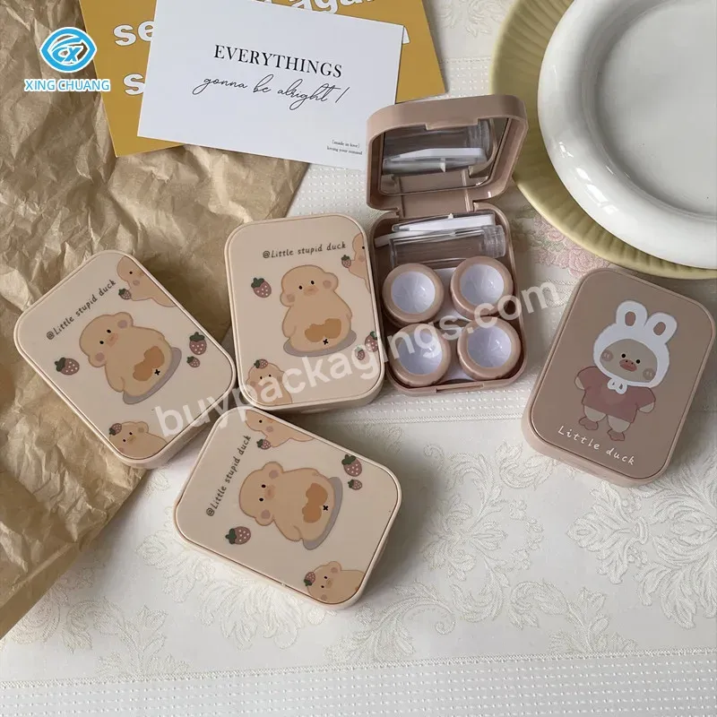 Wholesale New Arrival Eye Glass Accessories Ladies Contact Lens Case Plastic Case Eyewear Display Eyekan Contact Lenses Box