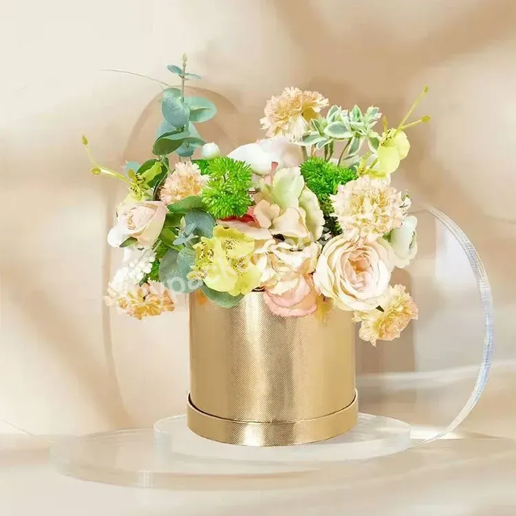 Wholesale New Design High Quality Fashion Round Lixury 5.5''*5.1" Flower Bouquet Packaging Box