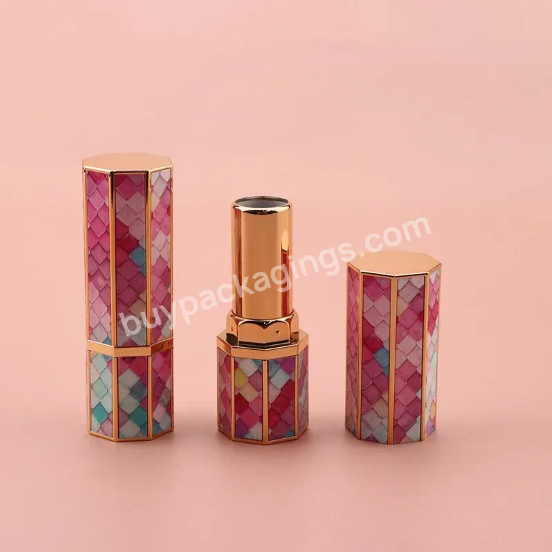 Wholesale Novelty Rose Gold Octagon Luxury Empty Lipstick Tubes Containers Packaging With Nice Pattern - Buy Empty Lipstick Tubes,Octagon Lipstick Tubes,Lipstick Tubes Containers Packaging.
