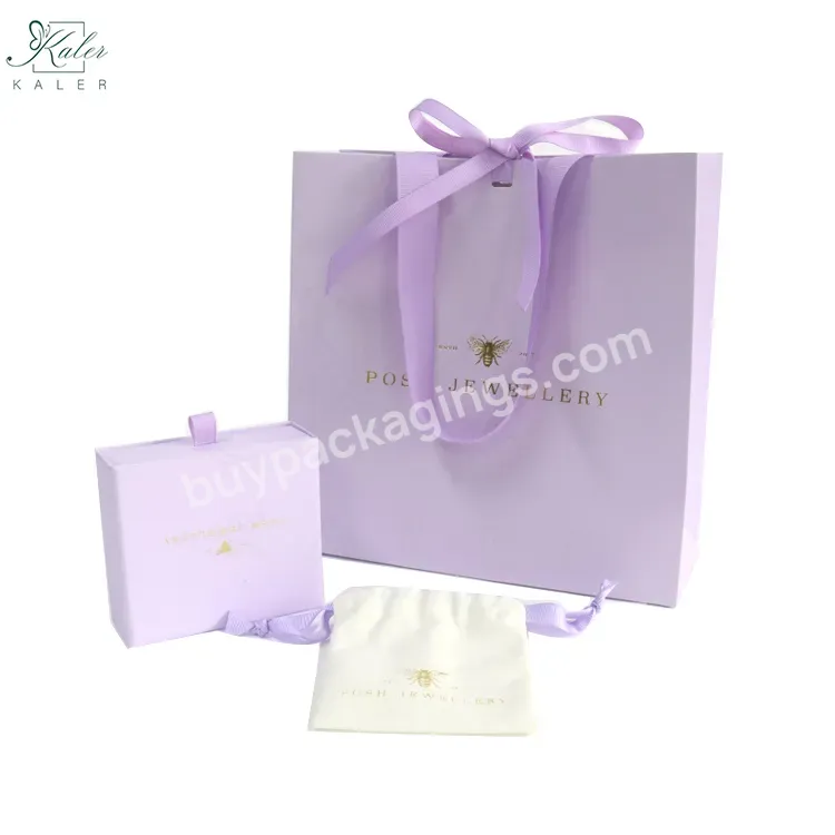 Wholesale Paper Jewelry Boxes And Bag Sets Manufacturers Custom Paper Bag Jewelry Box And Pouch