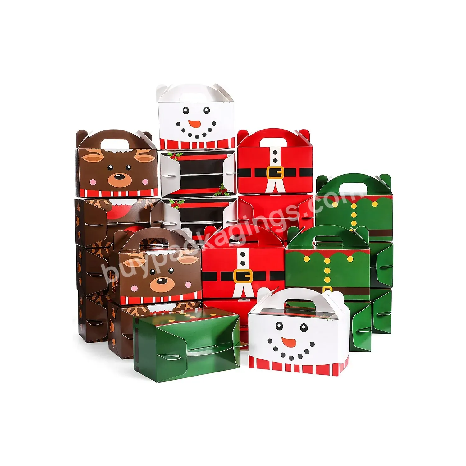 Wholesale Paper Star Shape Christmas Advent Calendar Candy Cookies Small Gift Boxes Packaging