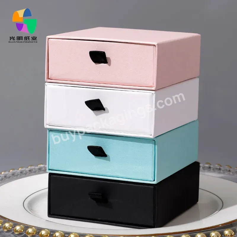 Wholesale Promotional Custom Logo Cardboard Portable Storage Jewelry Drawer Box For Packaging