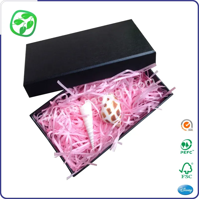 Wholesale Recyclable Eco Friendly Gift Neutral Box Packaging Cosmetic Packaging Rigid Box With Cushioning Paper Scraps