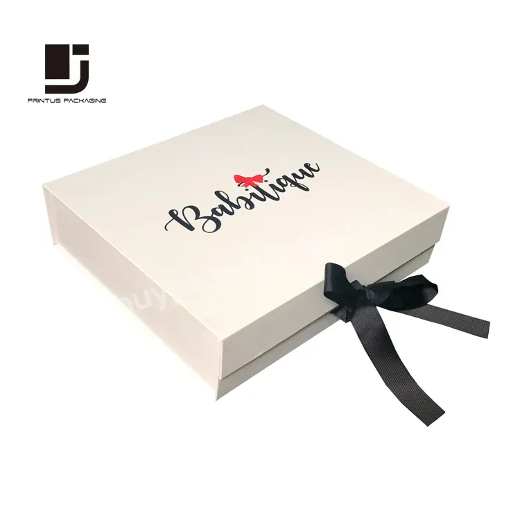 Wholesale Ribbon Closure Gift Packaging Box For Loungewear