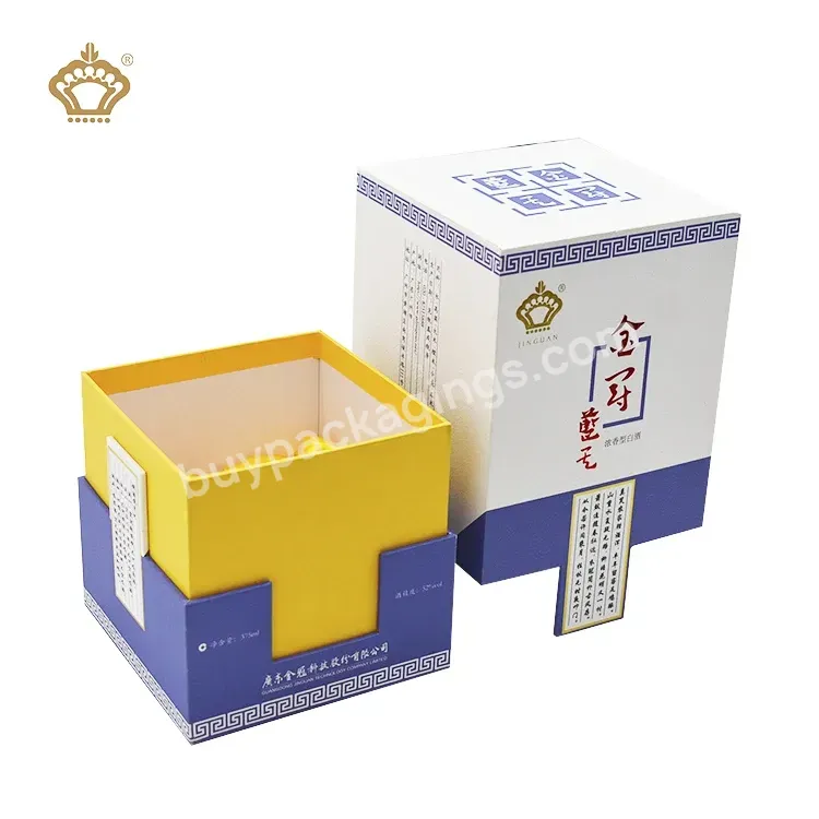 Wholesale Whisky And Spirit Packaging Wine Bottle Carton Empty Box Gift Carton Packaging For Single Wine Bottle With Lid
