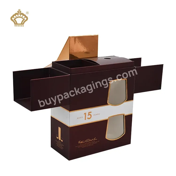 Wholesale Whisky And Spirit Packaging Wine Bottle Carton Gift Box For Single Wine Bottle Gift Box