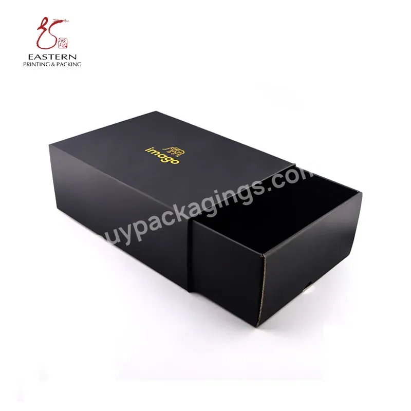 With Custom Printing Custom Black Shoe Box Packaging Paper Customized Handmade Shoe Packing Folders Accept Cn