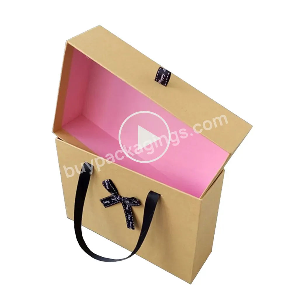 Women's Underwear Packaging Box Coated Scarf Gift Box Wedding,Handle Drawer Slide Packaging Box,Bra Packaging Box