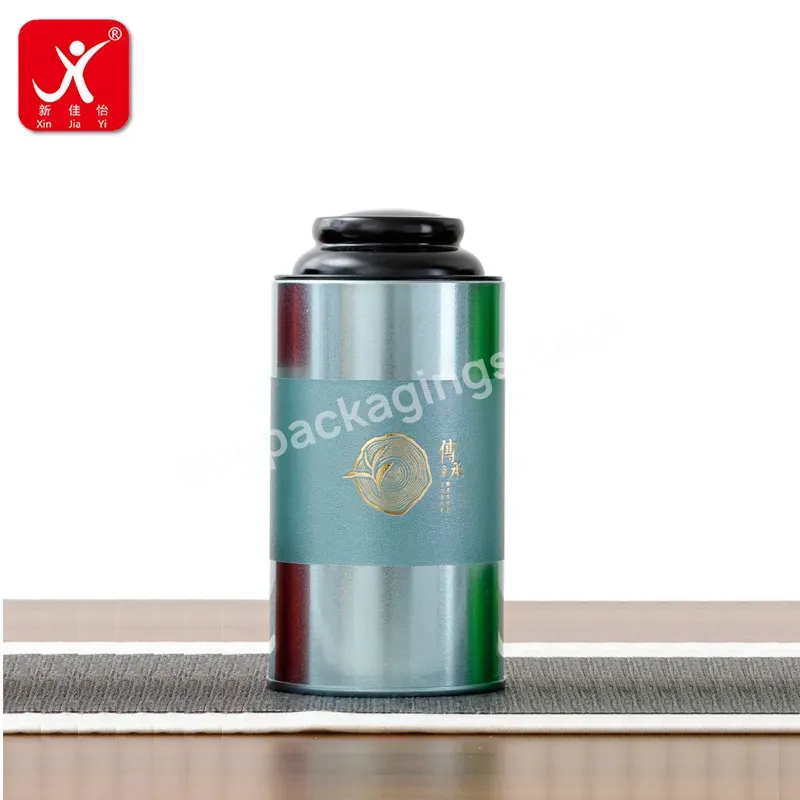 Xinjiayi Packaging On Sale Round Coffee Sugar Tea Metal Tin Box Pagoda Lid Tinplate Tea Packaging Can