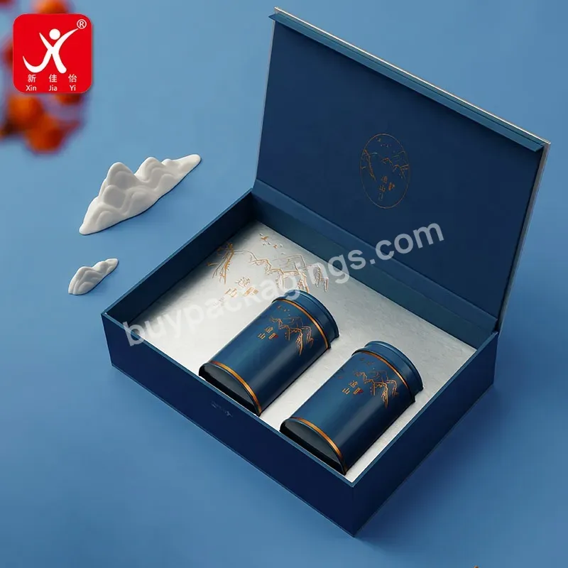 Xinjiayi Tin Can Cylinder Tinplate Jar Seal Lid Metal Tea Sugar Coffee Canister Matching Gift Box Available - Buy Tea Sugar Coffee Canister,Tinplate Tea Can,Round Cylinder Gift Box.