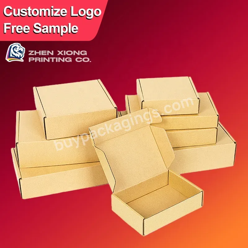 Zhenxiong Custom Logo Color Free Sample Cosmetic Corrugated Packaging Mailer Box Shipping Box Paper Box