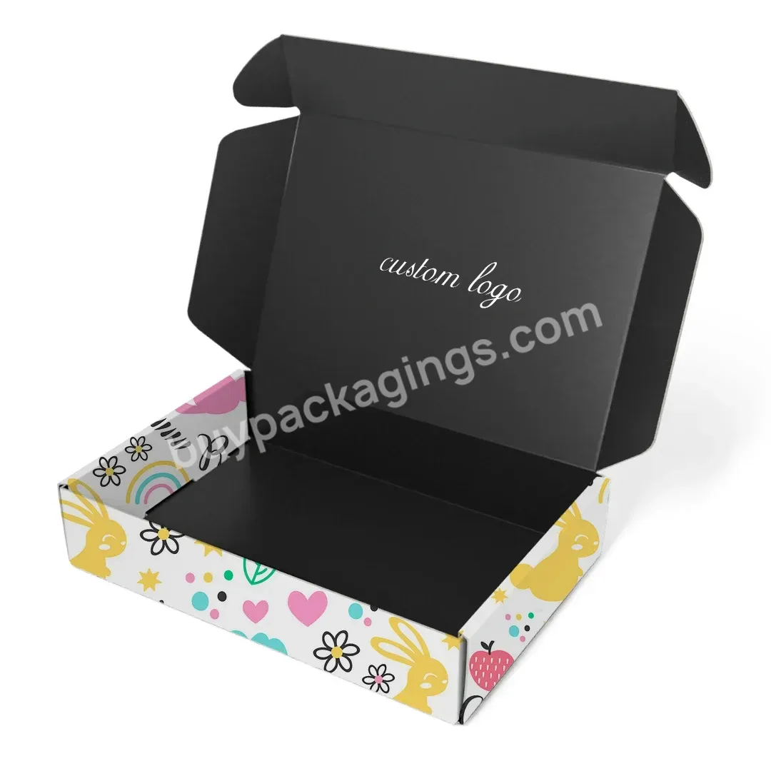 100% Manufacturer Printed Folding Customize Color Clothing Packing Shipping Boxes Kraft Shipping Boxes Custom Logo Cartoon Box