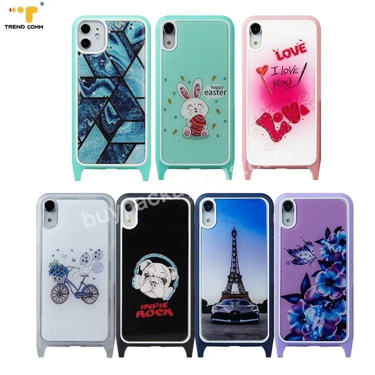 2021 Diy Decoration Blank Tpu+pc Back Case Detachable Polyester Phone Strap For Vivo Cell Phone - Buy For Vivo Cell Phone,Phone Finger Strap,Diy Phone Case Decoration.