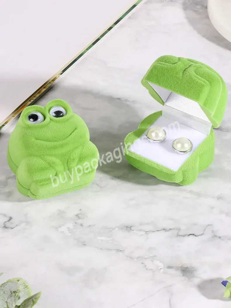 2023 New Product Cute Frog Jewelry Boxes Packaging With Custom Logo For Ring Gift Box Packaging