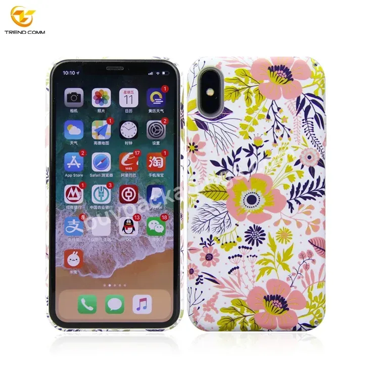 3d Pc Sublimation Heat Transfer Hard Plastic Water Paste Custom Printing Mobile Cover Shockproof For Iphone X/xs Phone Case