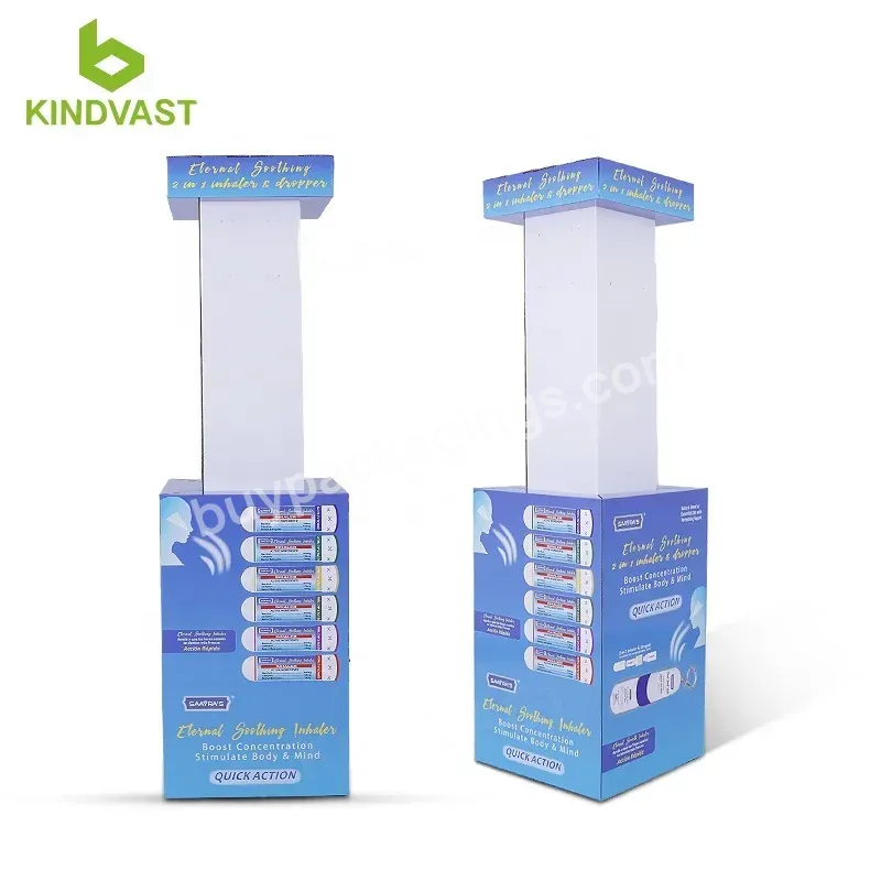 4 Side Supermarket Cardboard Display Racks For Drug Display Stand