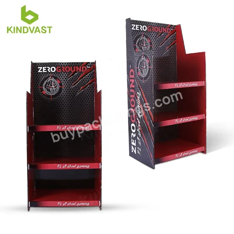 4 Tier Custom Cardboard Display Stand For Game Display Shelf - Buy Cardboard Advertising Display Stands,Cardboard Hot Wheels Display Rack,Cardboard Display Shaped.