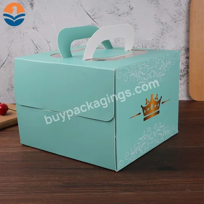 Accept Customized Printing 4/6/8/10/12 Inch Cake Box With Window