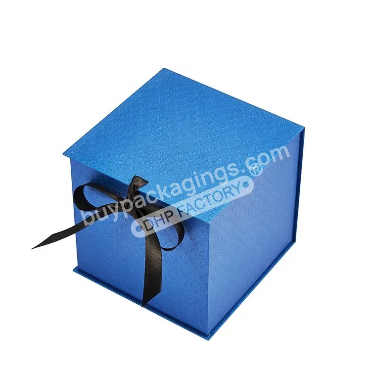 Automatic Folding Environmentally Recyclable Magnetic Apparel & Fashion Accessories Packaging Boxes With Ribbon Closure