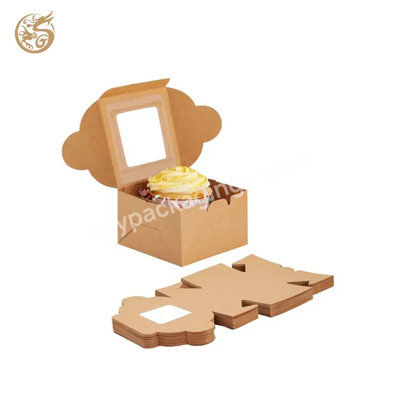 Bakery Cookie Boxes Small Cake Packaging Box Kraft Paper Bakery Boxes With Window