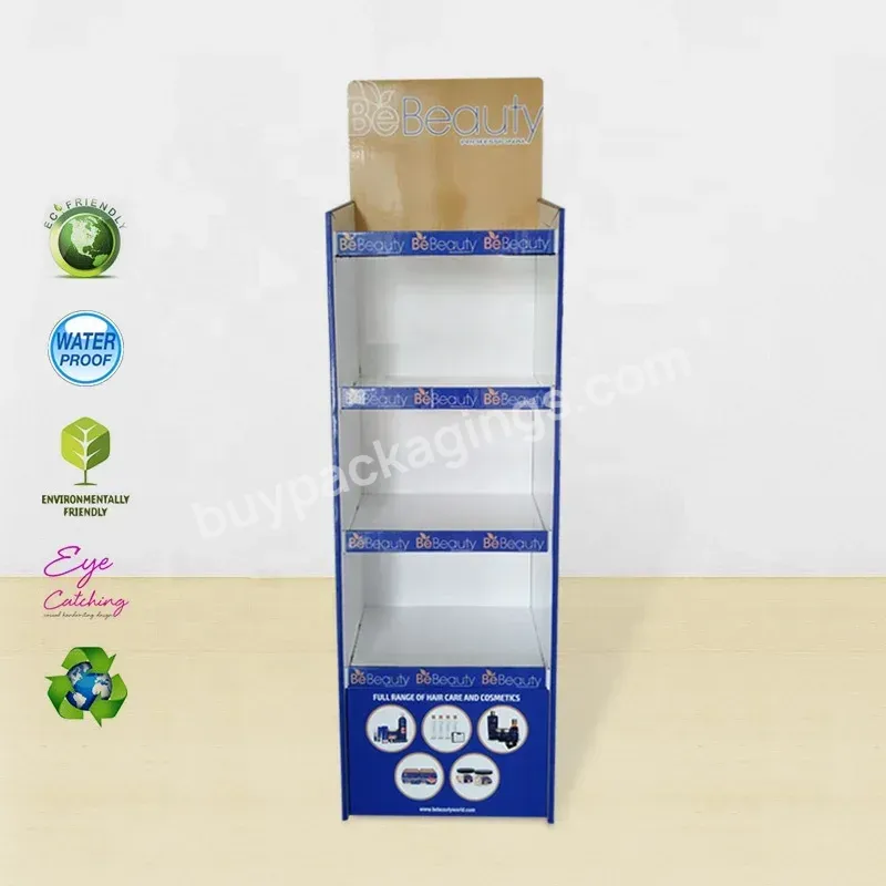 Beautiful Advertise Cardboard Floor Free Standing Display Stands Paper Tower Rack Shampoo Hair Conditioner Store At Supermarket - Buy Free Standing Display Rack,Paper Tower Rack,Floor Standing Display.