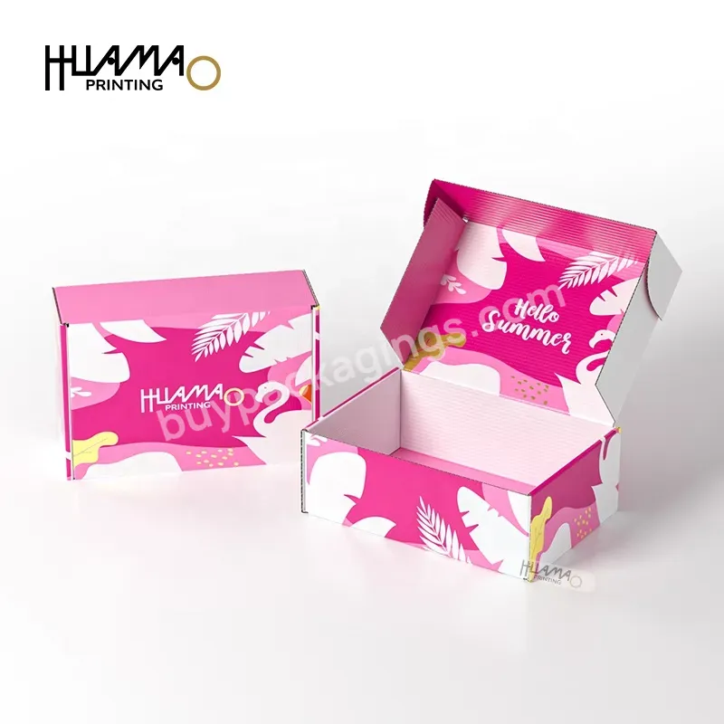 Biodegradable Custom Printing Black White Pink Corrugated Paper Box Anime Stickers Papel Tapiz Caja De Pizza Custom Mailer Boxes