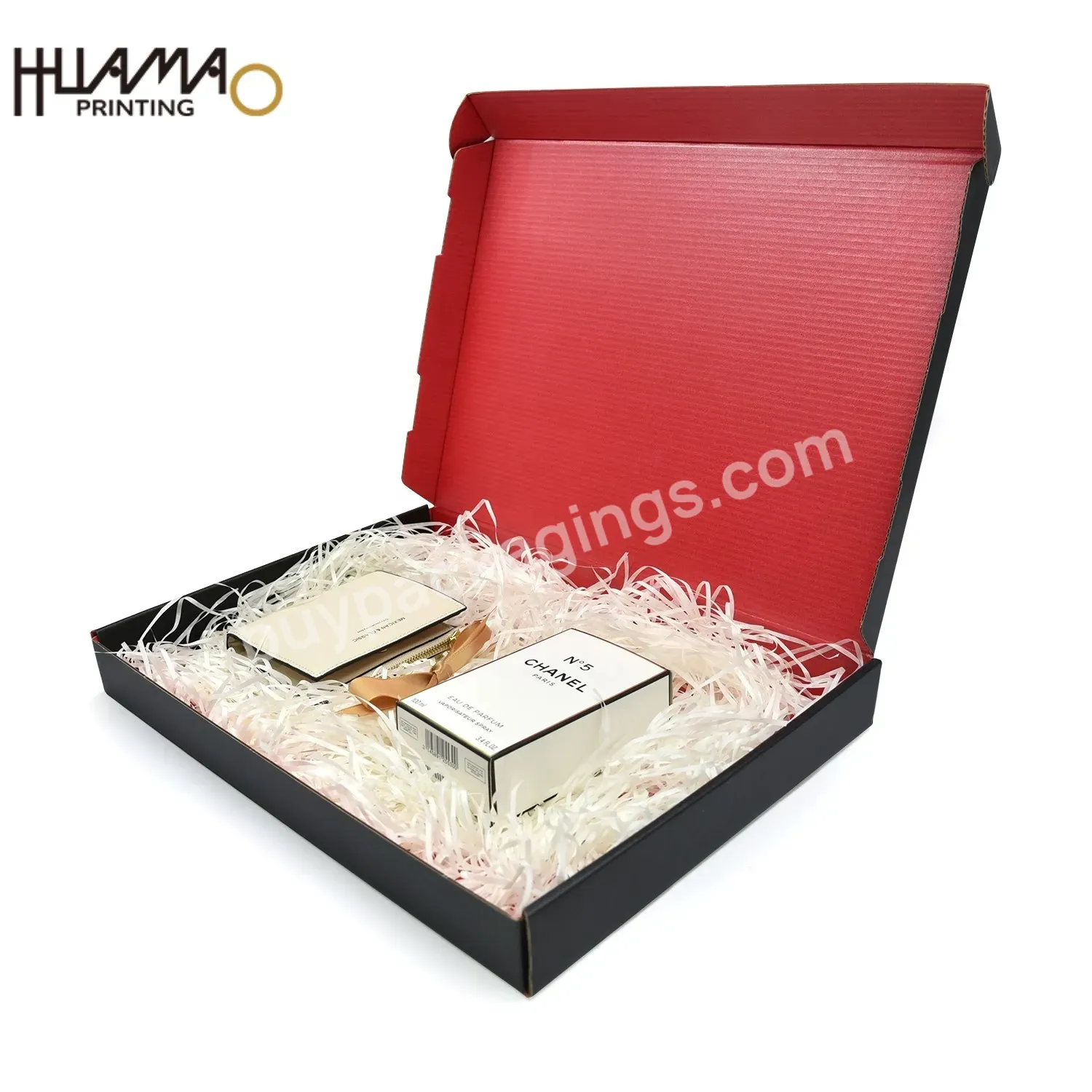 Biodegradable Huamao Packing Box Hologram Sticker Printing Bolsas De Papel Caja De Regalo Sticker Thank You Mailer Boxes