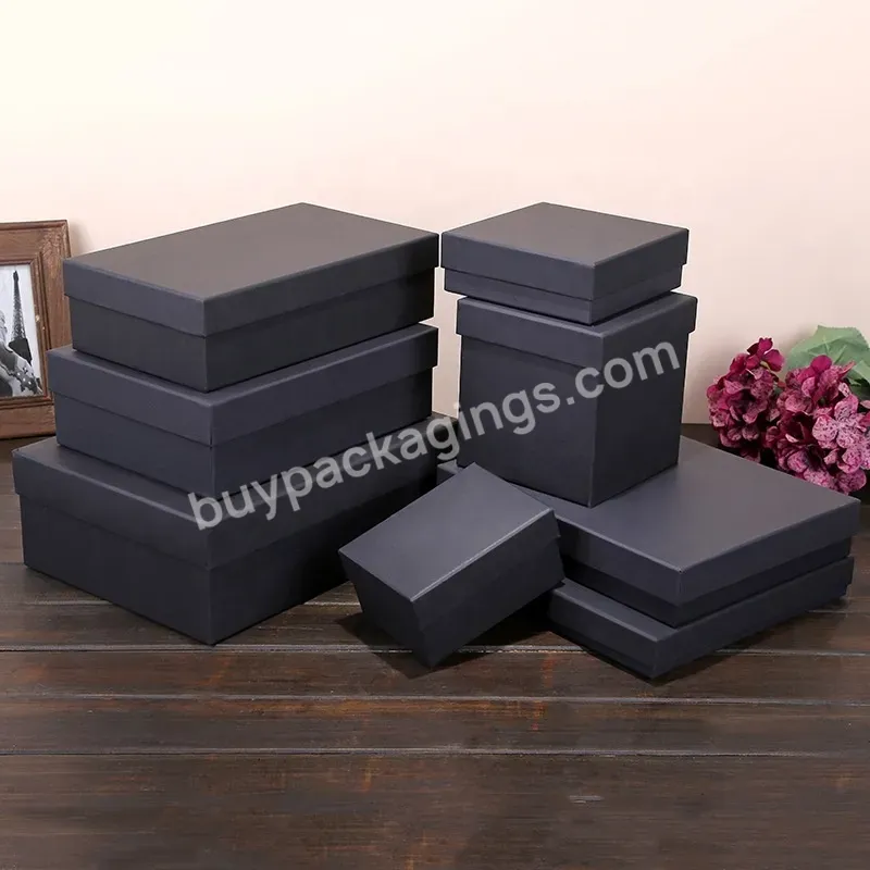 Black Cardboard Paper Gift Wig Hair Extension Packaging Close Box Customize Wholesale Custom Logo Premium Luxury 100 Pieces 001