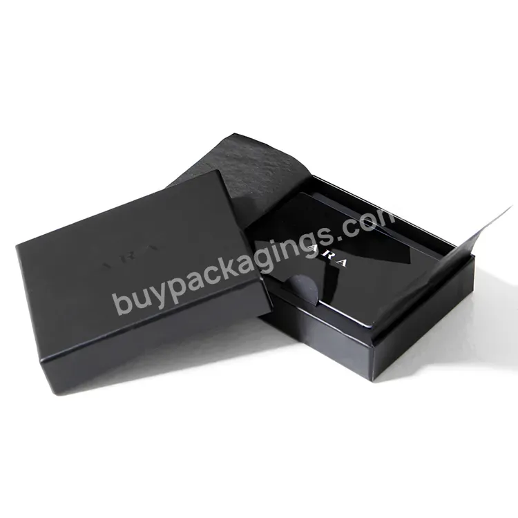 Black Luxury Small Gift Box For Credit Card Vip Cards