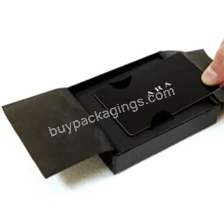 Black Luxury Small Gift Box For Credit Card Vip Cards - Buy Gift Box For Credit Card,Box For Credit Card,Credit Card Box.