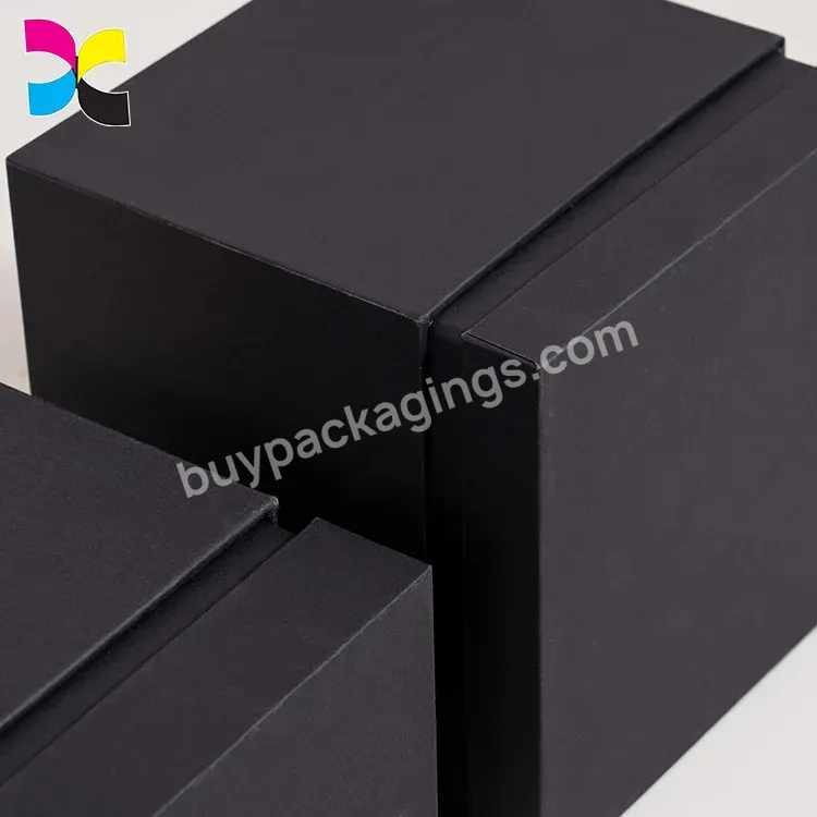 Black Printed Lid And Base Box Custom Cardboard Boxes Gift Box Packaging