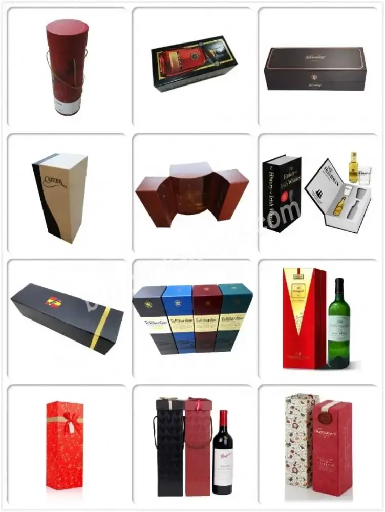 Brothersbox Navy Custom Gift Boxes Bottles Red Wine Bespoke Magnetic Gift Box With Ribbon